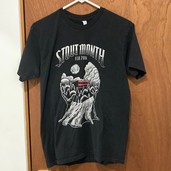 Fort George Brewery Tee Men’s Size Medium Stout Month February 2016 - Picture 1 of 4